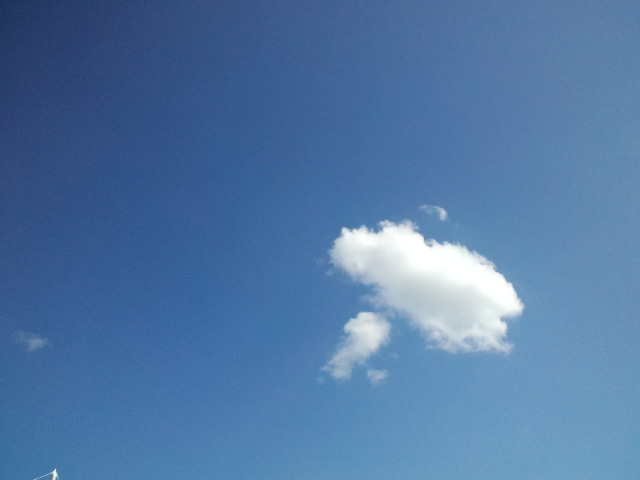 清々しい秋空のプジョー山口